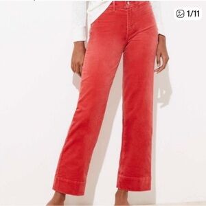 Loft Velvet Wide Leg Crop Pants Size 8/29